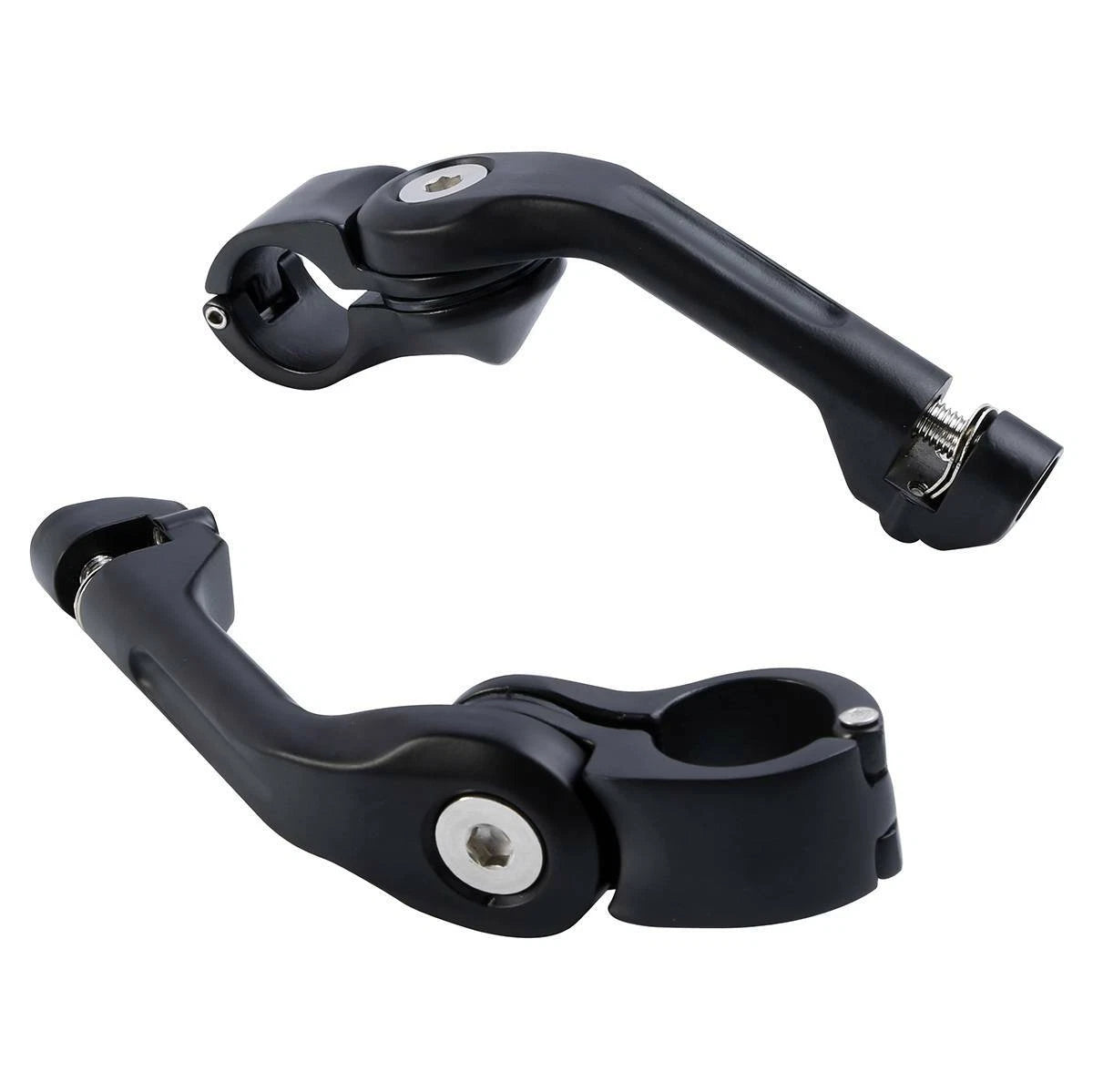 32mm Matte Adjustable Highway Long Angled Foot Pegs for Harley Touring (2009-2023)