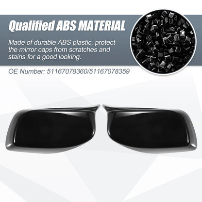 Rearview Mirror Cover Cap Gloss Black for BMW E60 E61 525i 530i 545i 550i