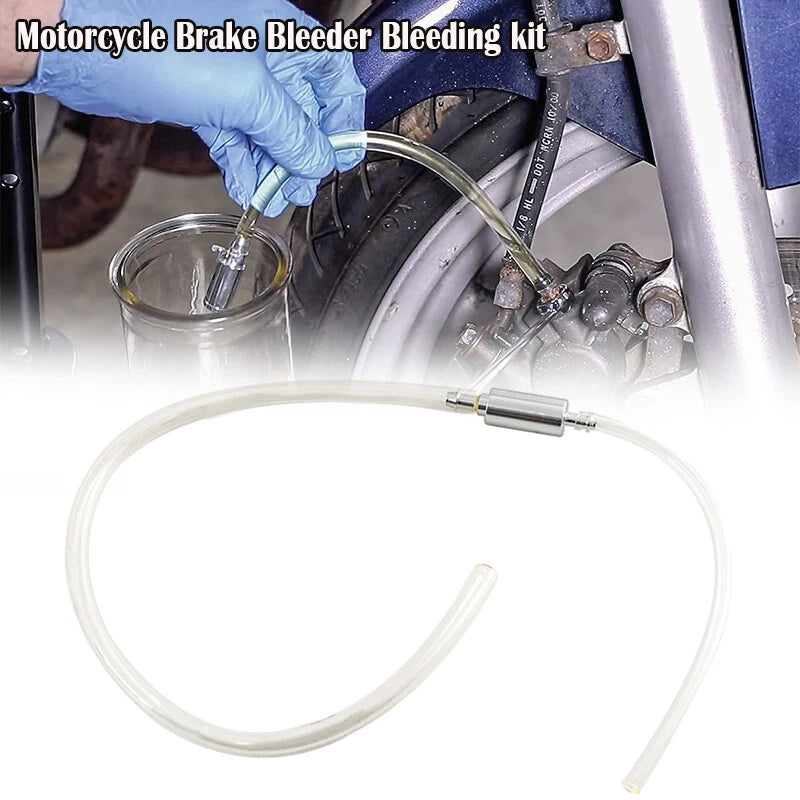 Clutch Brake Bleeder Hose Kit for Motorcycle - 45cm One Way Valve Tube