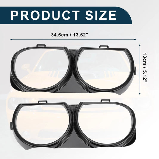 1 Pair Front Headlight Trim Bezel for Dodge Challenger (2008 - 2014)