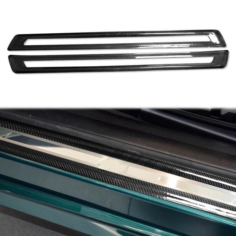 100% Dry Carbon Fiber Door Sill Trim Strip for BMW 4 Series G22 G23 G26 21-23