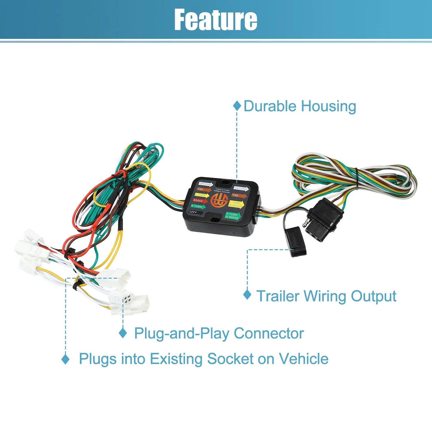 4-Pin Trailer Wiring Harness for Toyota Sienna (2015-2020)