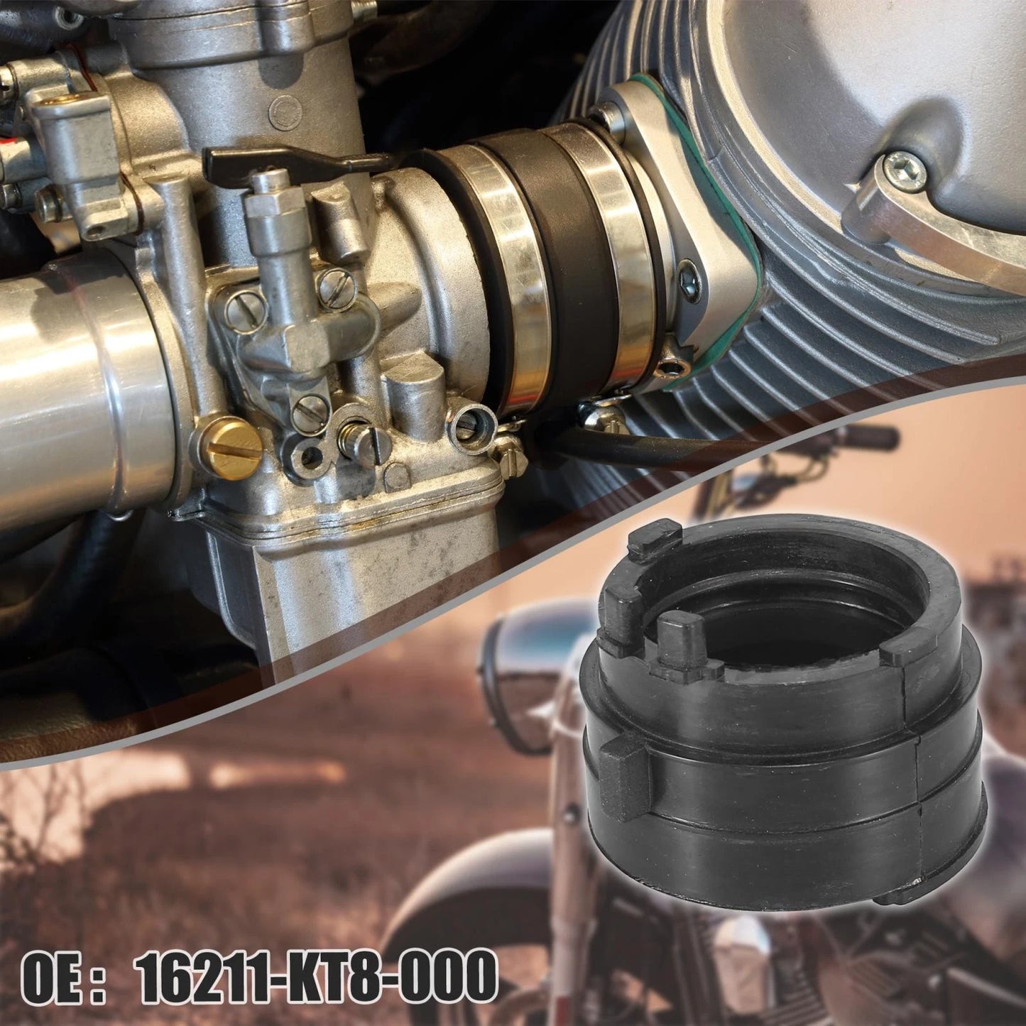 4pcs Carburetor Intake Manifold Boot for Honda CB1 (1989-1990)