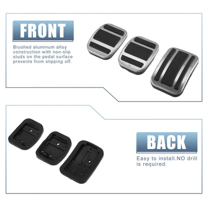 3 Pcs Accelerator & Brake Pedal Covers for Peugeot 3008 (2017-2021)