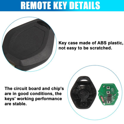 3 x Button 868MHz Fob Entry Remote Key for BMW 5 Series E60 E61 (2003-2007)