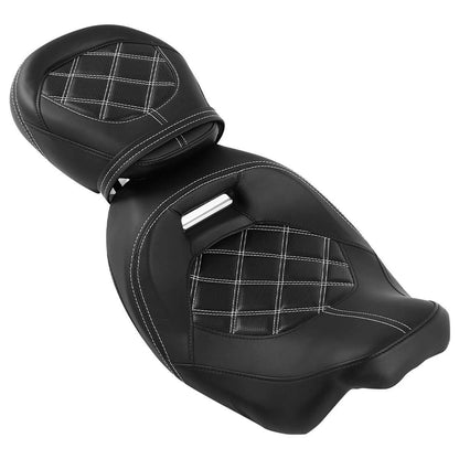 Black Driver Passenger Seat for Harley CVO Electra Road Glide FLHT FLHR (09-23)