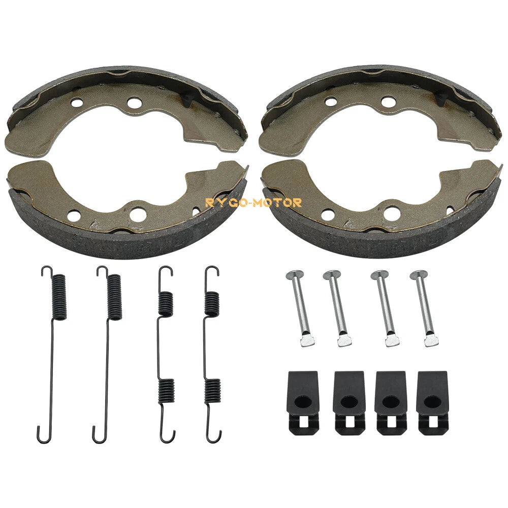 2 x Front Brake Shoes w/Springs Pins for Kawasaki Mule 2510-2520 (1993–2000)
