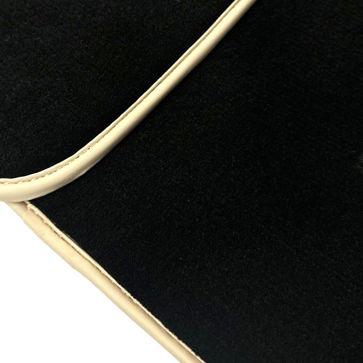 AutoWin Black Floor Mats for Ferrari SF90 Stradale (2019-2024) Beige Trim