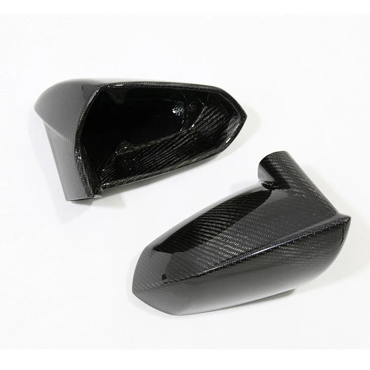 Real Gloss Carbon Fiber Replace Side Mirror Caps for Lamborghini Gallardo LP570