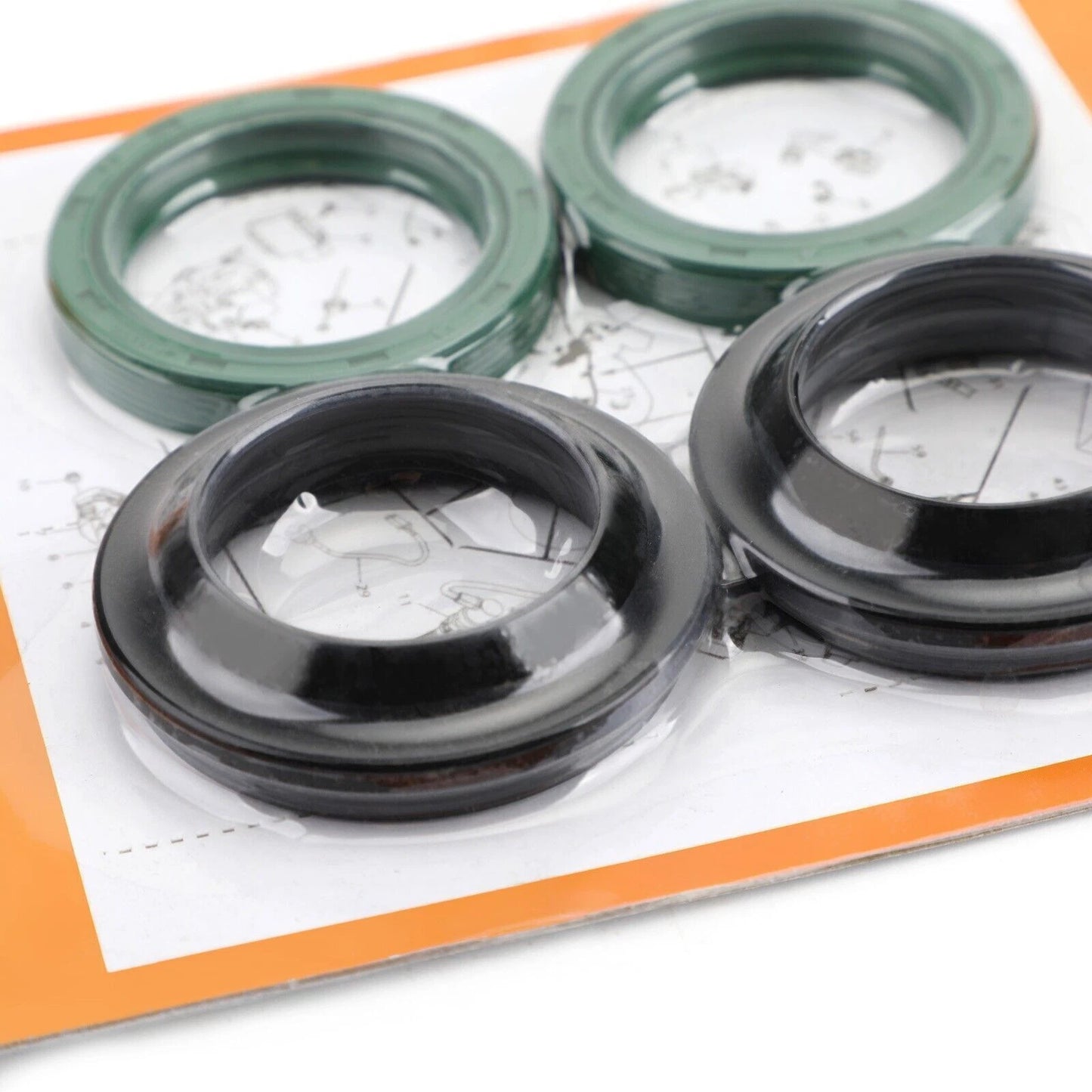 Fork Seal Ring Set with Dust Caps for Kawasaki KX80 KX850 Z750 (1980-2015)