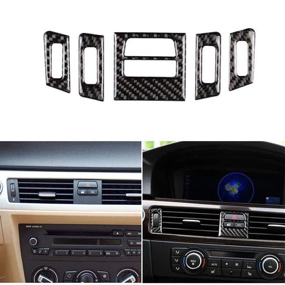 Interior Carbon Fiber Center Air Outlet Vent Trim fit For BMW 3 Series E90 E92