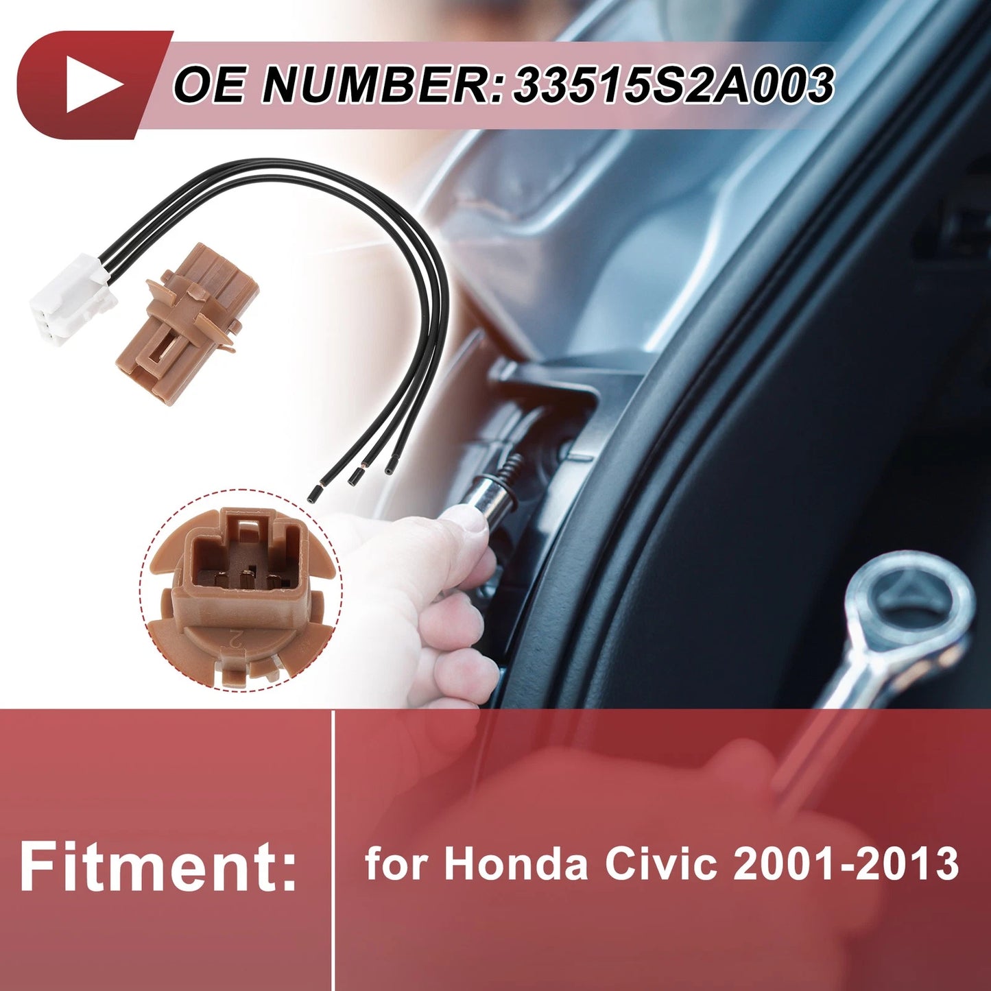 Tail Light Socket Wiring Set for Honda Civic (2001-2013)