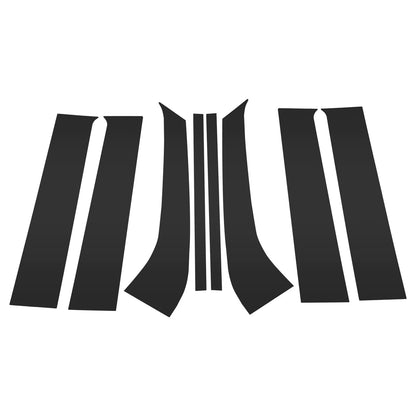 8 Pcs Door Pillar Window Trim for Ford Everest (2015-2021) Black