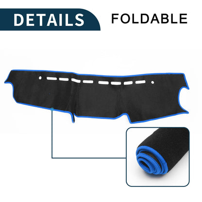 Dashboard Cover Mat for Suzuki Jimny JB64 JB74 2018-2024 Black Blue 1 Set
