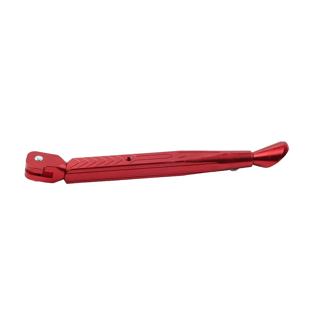 Aluminum Adjustable Kickstand Foot for Motorcycle Universal Side Stand Support Red