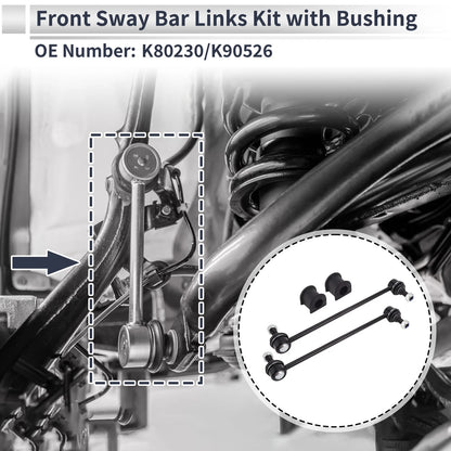 Front Stabilizer Bar Links 2 x Pcs Bushing for Toyota Matrix (2003-2014)