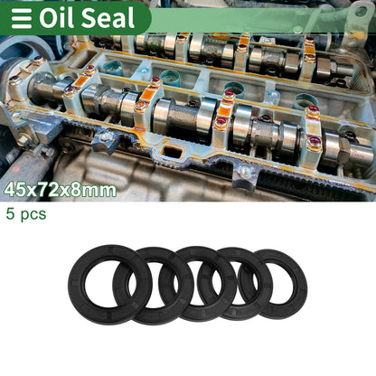 Oil Seal 45x72x8mm NBR Rubber High-Pressure Seal Ring for Rotary Shaft