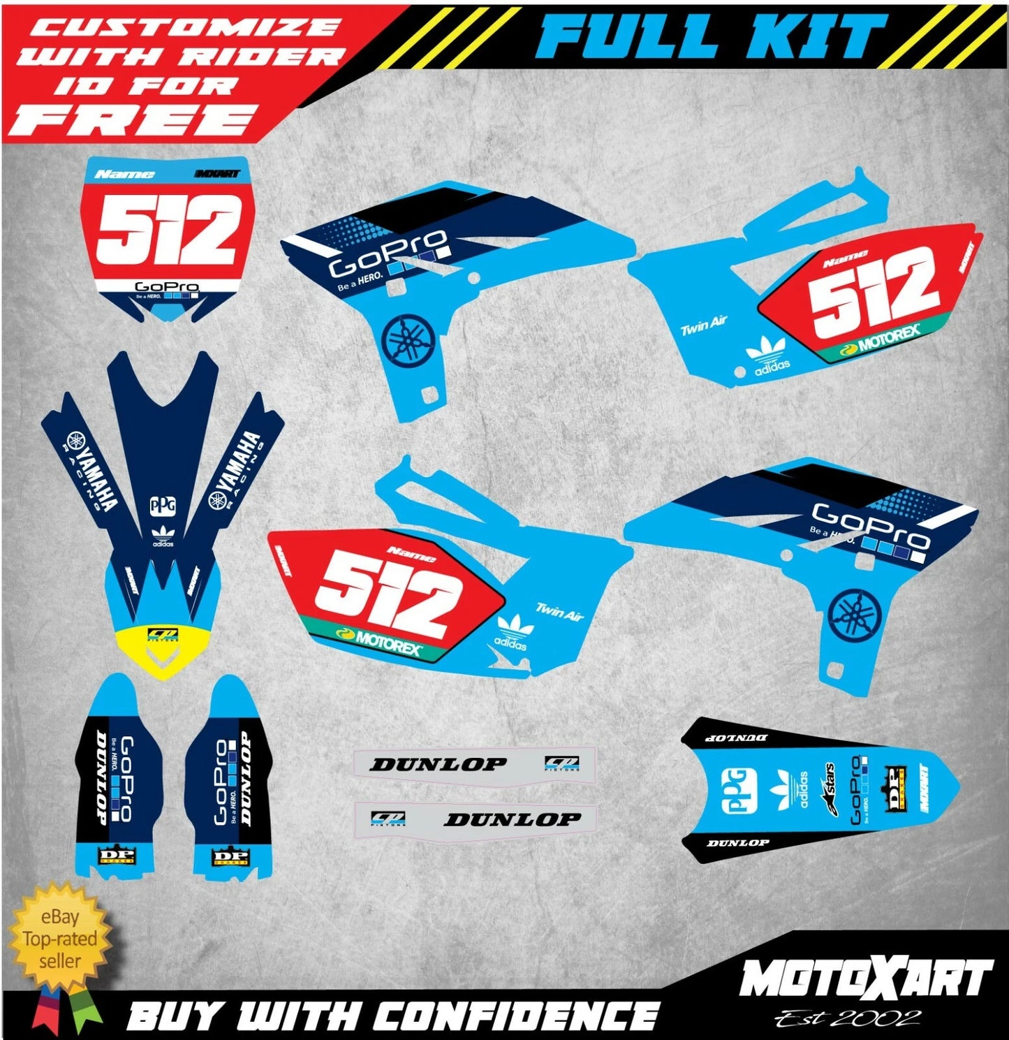 Custom Decal Kit for Yamaha YZF 250 (2010-2013) BOOST STYLE Graphics
