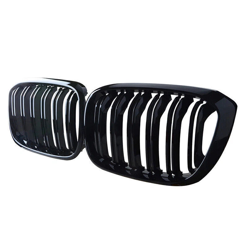 2 x Glossy Black Front Kidney Grilles for BMW X3 G01, X4 G02 (2018-2022)