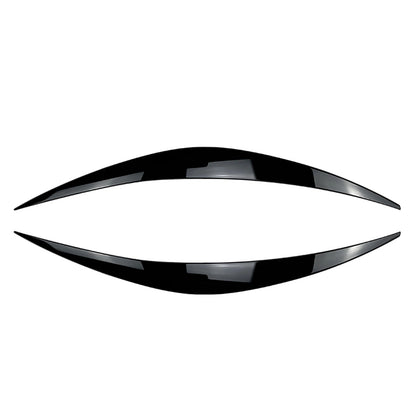 Headlight Eyelid Eyebrow 2 x For Hyundai i30 i30N MK3 (2017-2019) Gloss Black