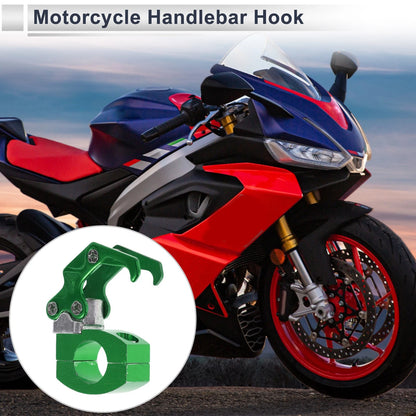 Square Fingerprint Motorcycle Hanging Hook Green 72mm