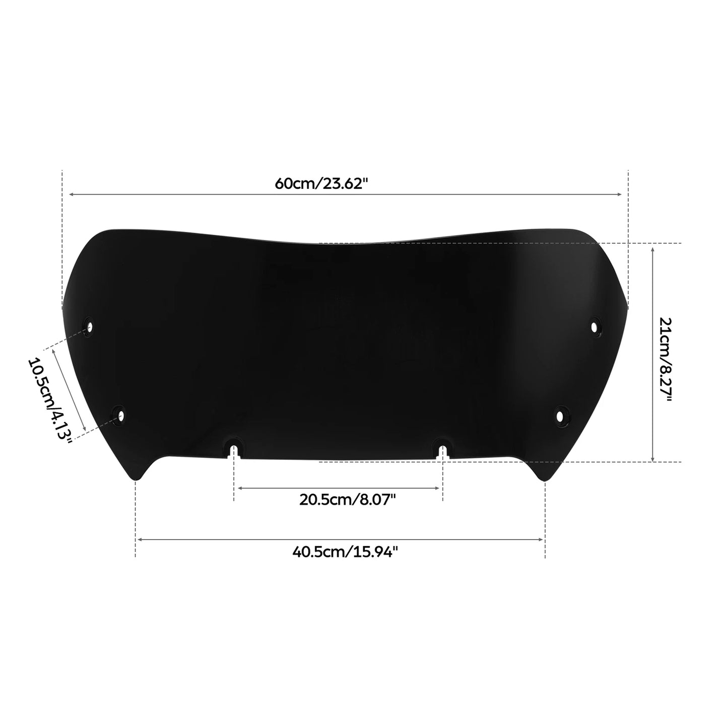Black Windshield Bracket Mounts for Harley CVO Road Glide (2023-2025)