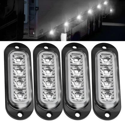 10Pc 4LED Clearance Side Marker Lights for Car Indicator