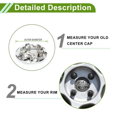 Wheel Center Cap for Toyota Tundra (2014-2021) Silver Plastic 1 Pc