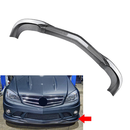 Front Bumper Spoiler Lip for Mercedes Benz C Class W204 C63 Sedan (2007-2010)