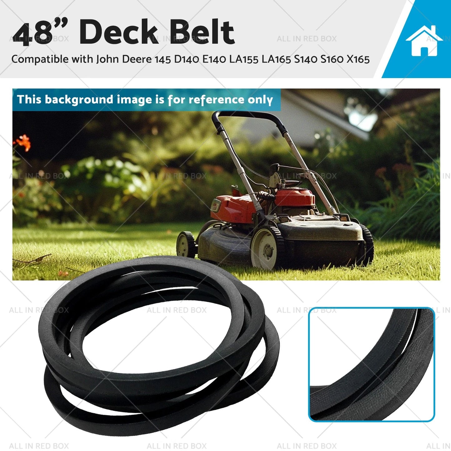 48" Deck Belt for John Deere 145 140 160 165