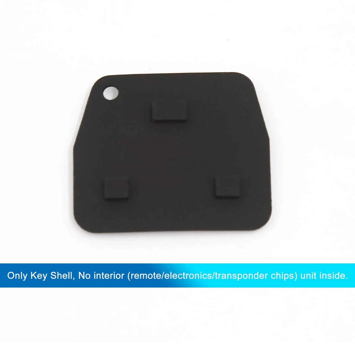 Key Fob Shell Case Pad for Toyota Avensis Corolla Rav4 3 Button Black