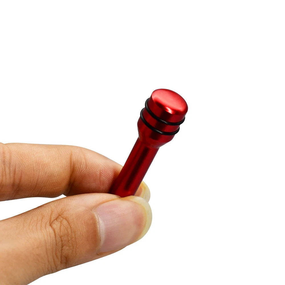 Red Aluminum Door Lock Stick Knob Pull Pins Cover for Car Interior Accessories