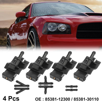 4 x Car Front Windshield Washer Nozzle for Toyota (2010-2015)