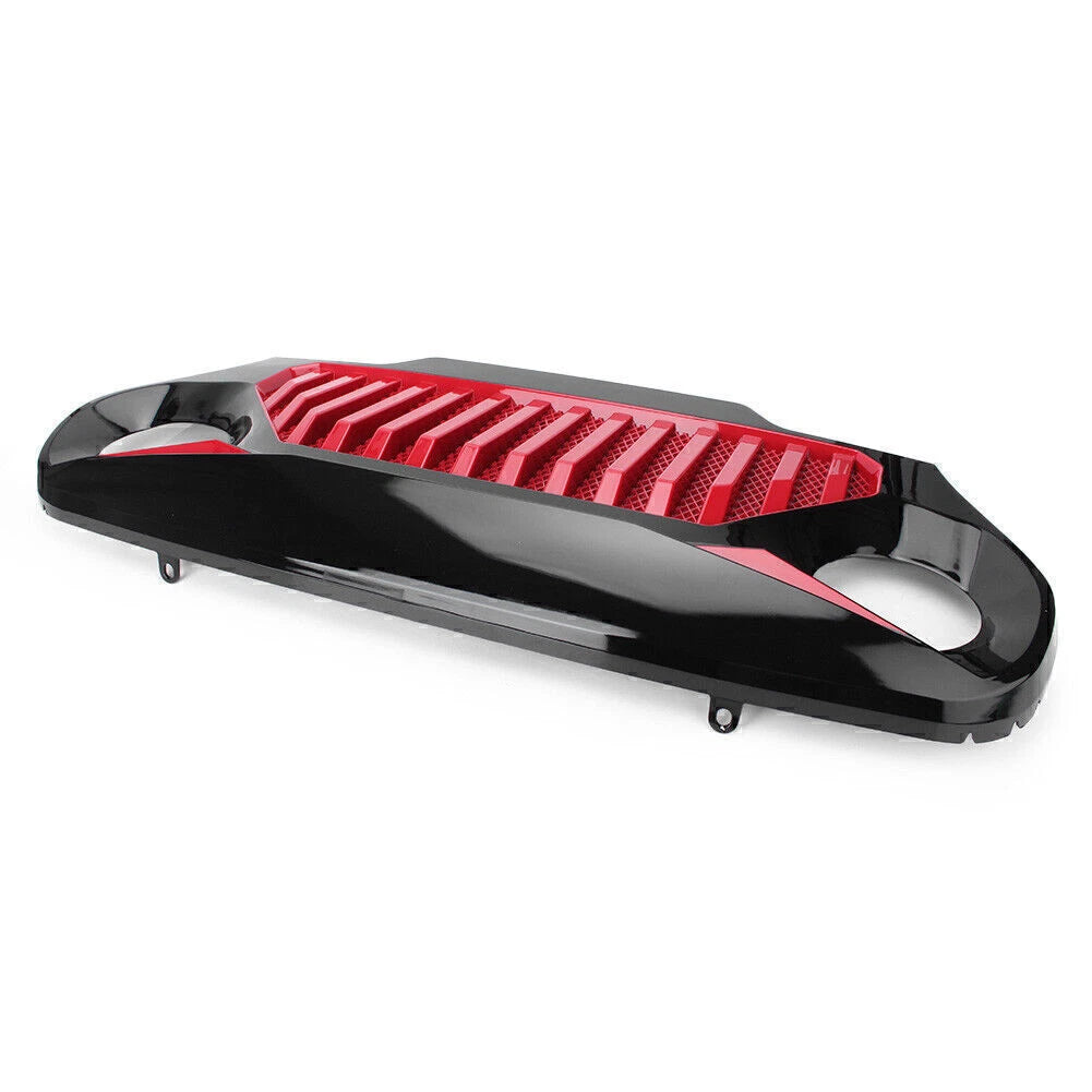 Front Mesh Grille for 1997-2006 Jeep Wrangler TJ - Black Red