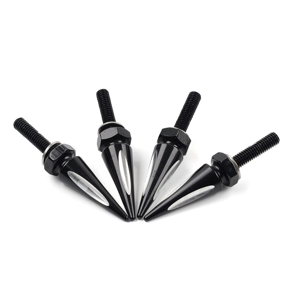 Windshield Spike Bolts 4 x Aluminum Black & White for Harley Road Glide (2015+)