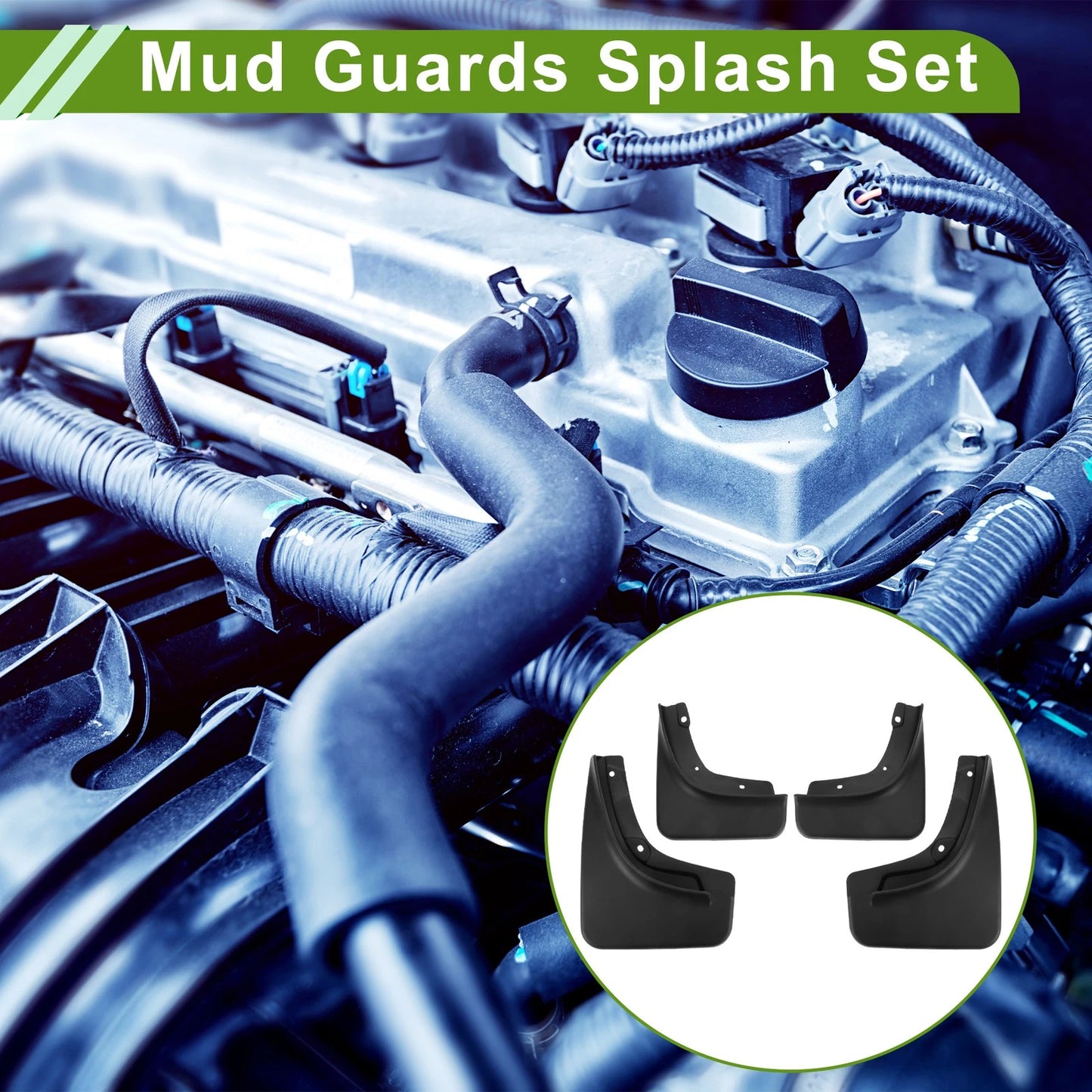 Mud Flaps Splash Guards 1 Set for Jeep Compass 1.4T (2017-2020)
