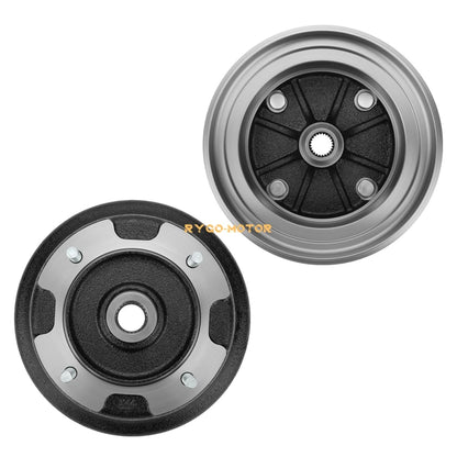2 x Front Brake Drum w/Bolts for Kawasaki KAF400 Mule 600 610 Mule SX 4x4 XC