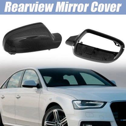 Carbon Look Wing Mirror Cover Cap for Audi A3 A4 A5 S5 RS4 RS5 (2013-2020)