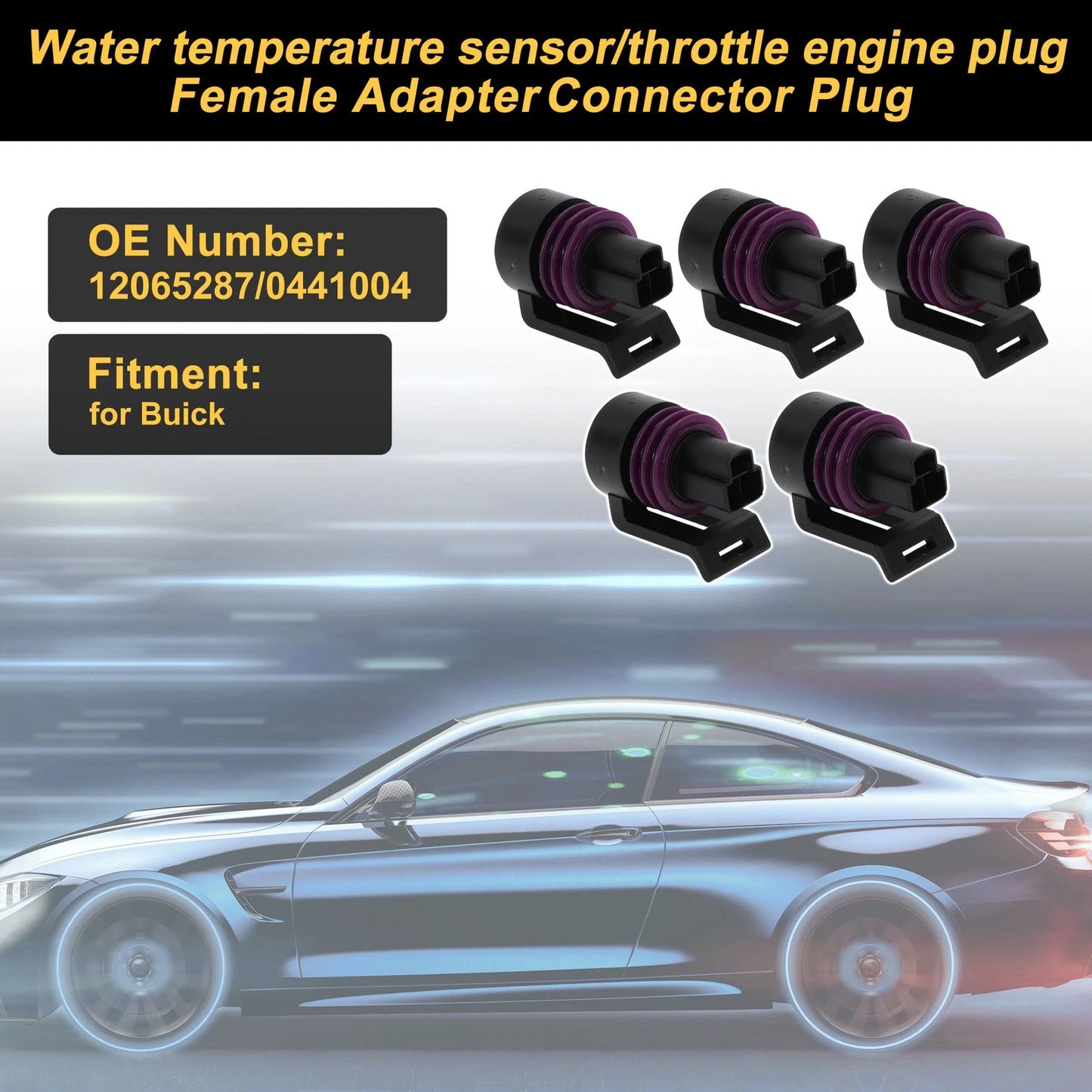 5 Pcs 3 Pins Connector Plug for Buick Female Adapter