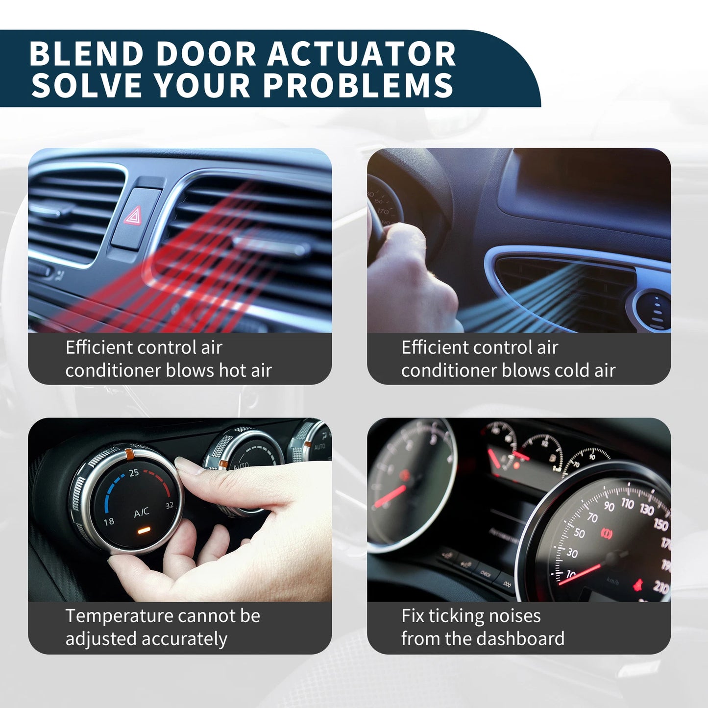 2 x HVAC Heater Blend Door Actuators for Ford Escape (2008-2012)