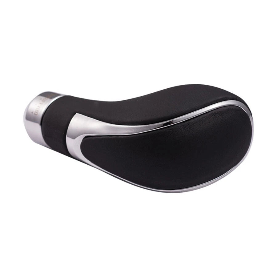 Black Leather Gear Shift Knob Shifter Lever Grip for Car (8mm, 10mm, 12mm)