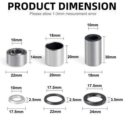 2 x Front Shock Bushing for Honda Sportrax TRX400EX (1999–2004)