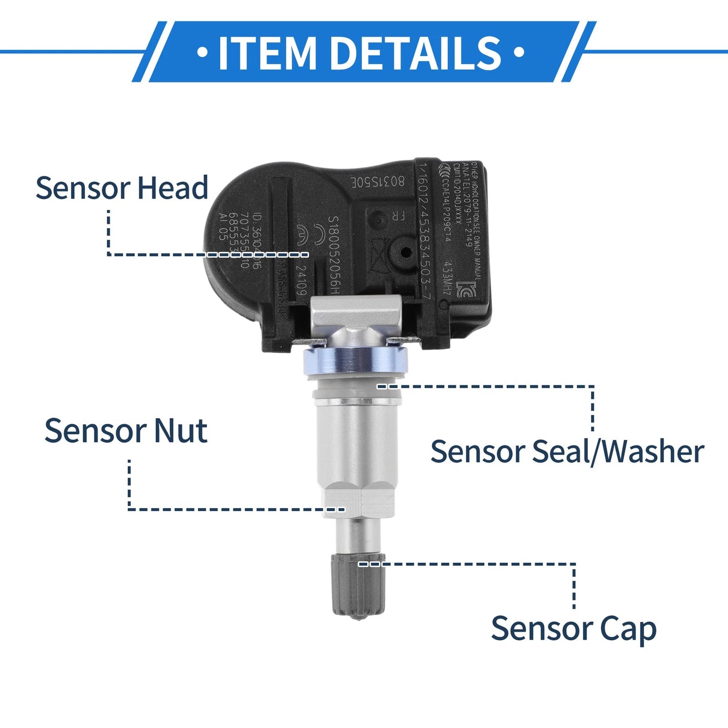 TPMS Sensor for BMW 3-Series GT 2013-2016 (2 x Sensors)