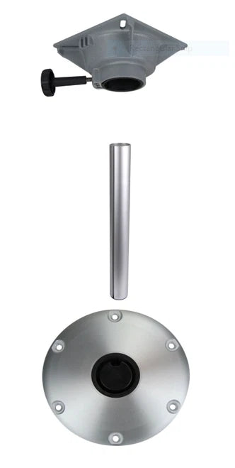 Boat Pedestal Combo Floor Plug + Post + 360° Seat Swivel for Standard Seat