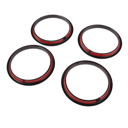 Black 4x Car Air Vent Cover Rings for Audi A3 S3 (2012-2019)