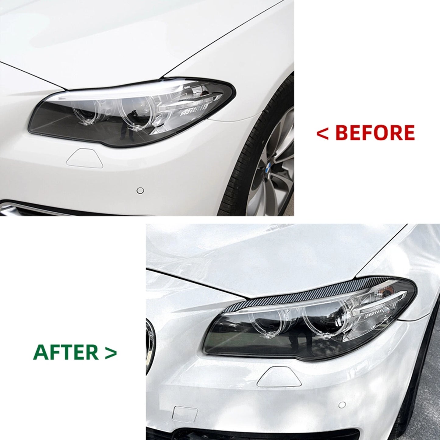 Headlight Eyelid Cover Trim for BMW F10 F11 (2015-2017)