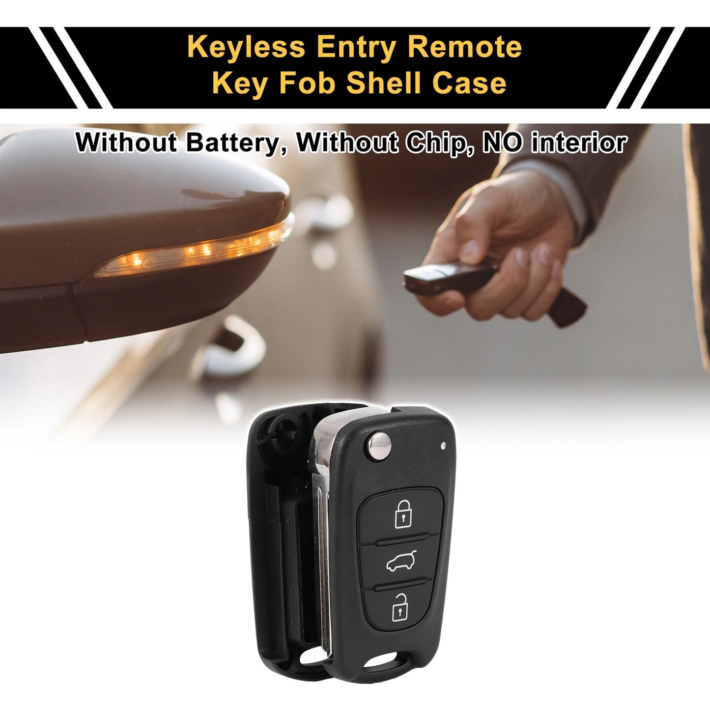 3 Button Key Fob Shell Case for Kia Rio (2013)