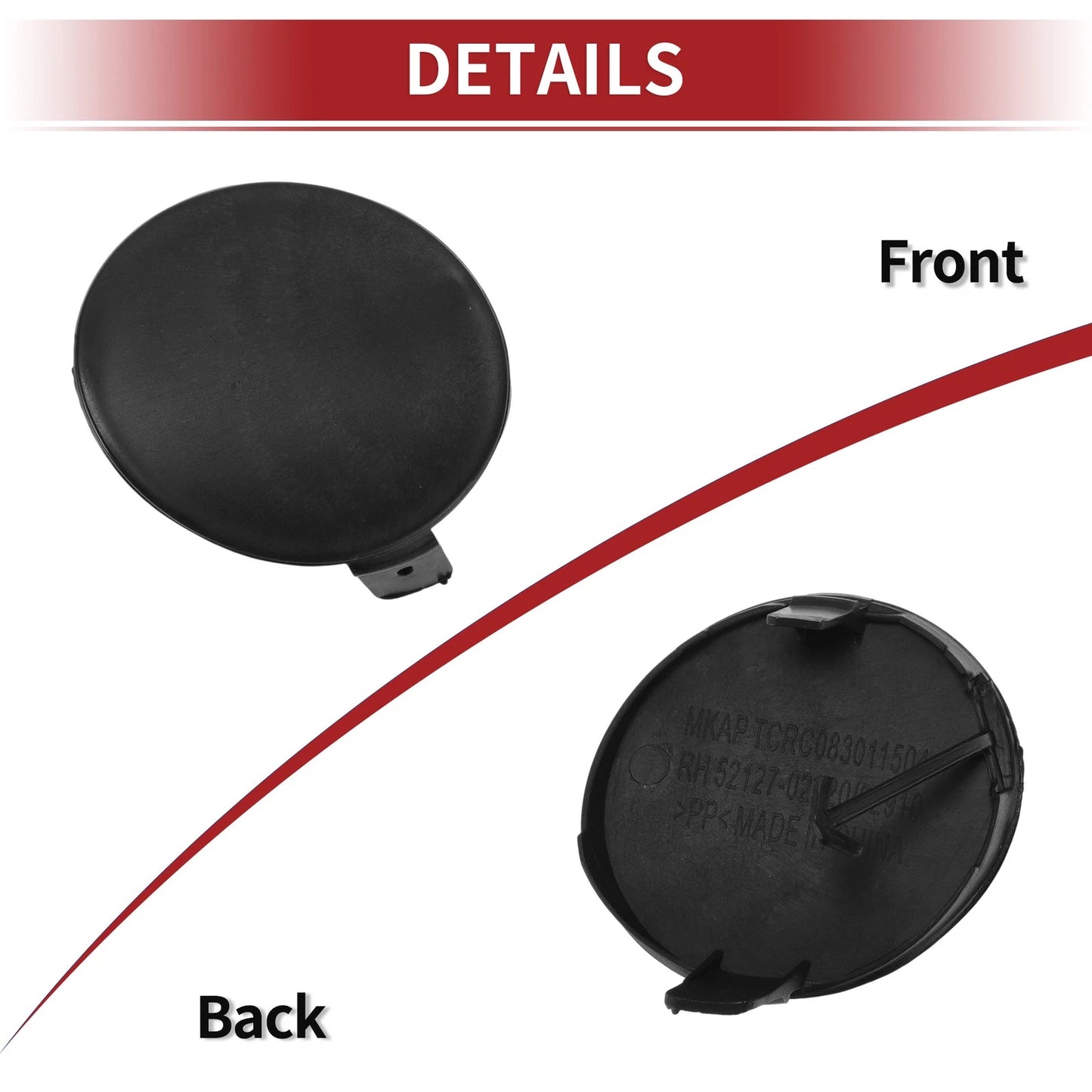 Right Front Tow Hook Cover for Toyota Highlander (2008-2010)