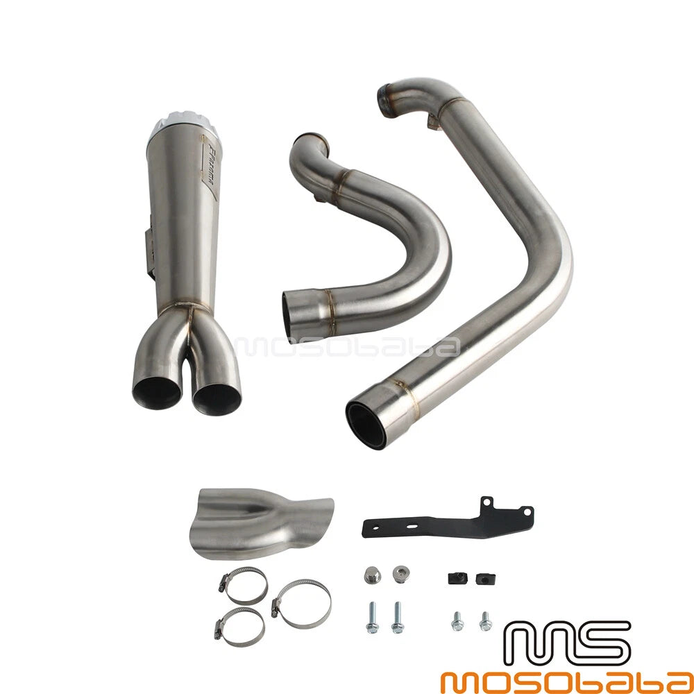 2-Into-1 Exhaust System for Harley Dyna Super Glide Custom FXDC (2006-2017)