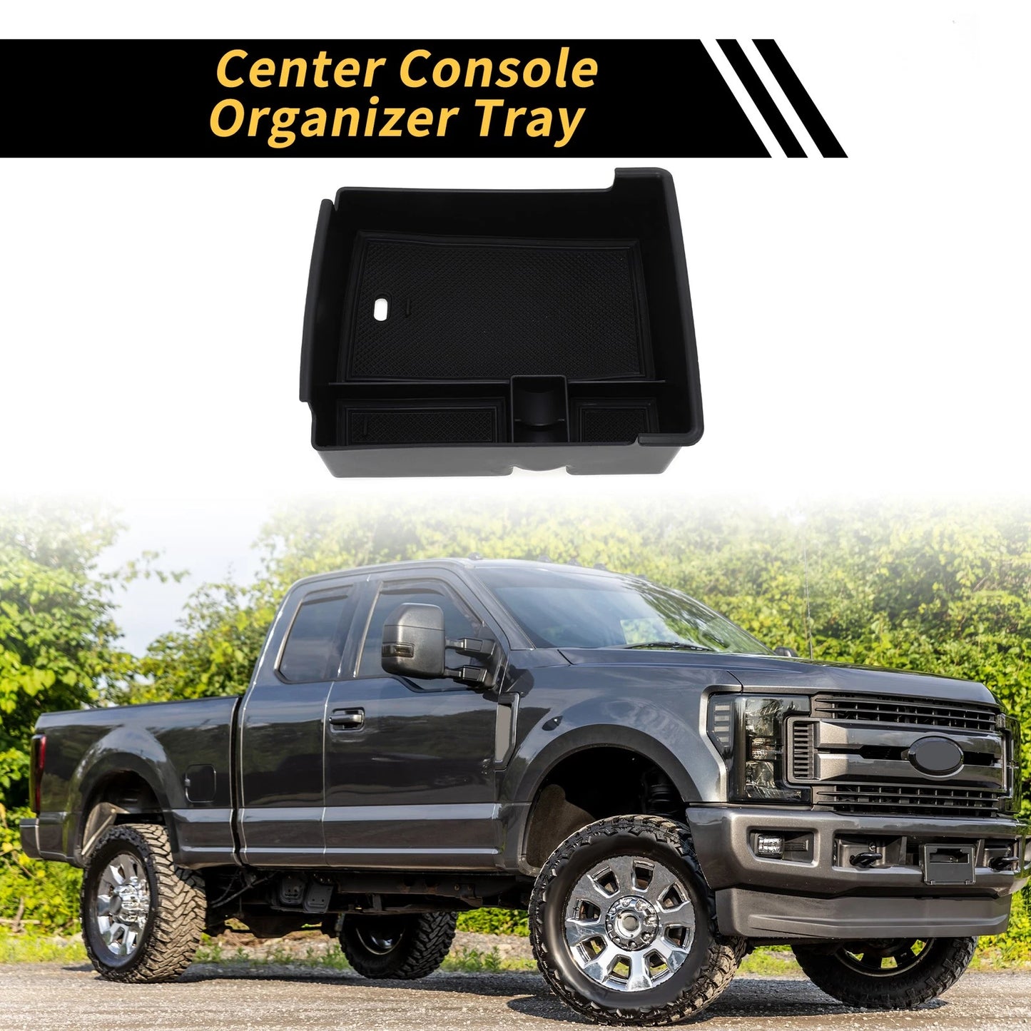 Center Console Armrest Organizer Tray for Ford Maverick (2022-2024) Black